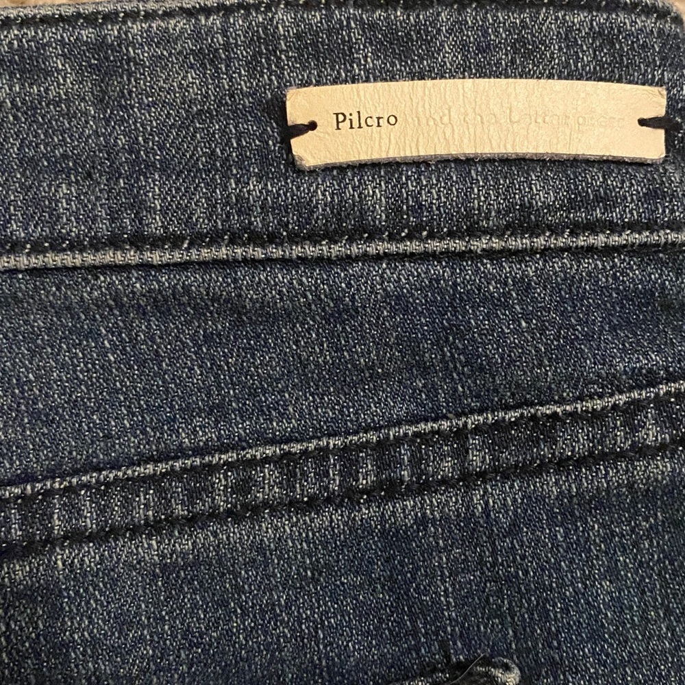 Embroidered Dark Blue Denim Women's Shorts - Picture 6 of 13